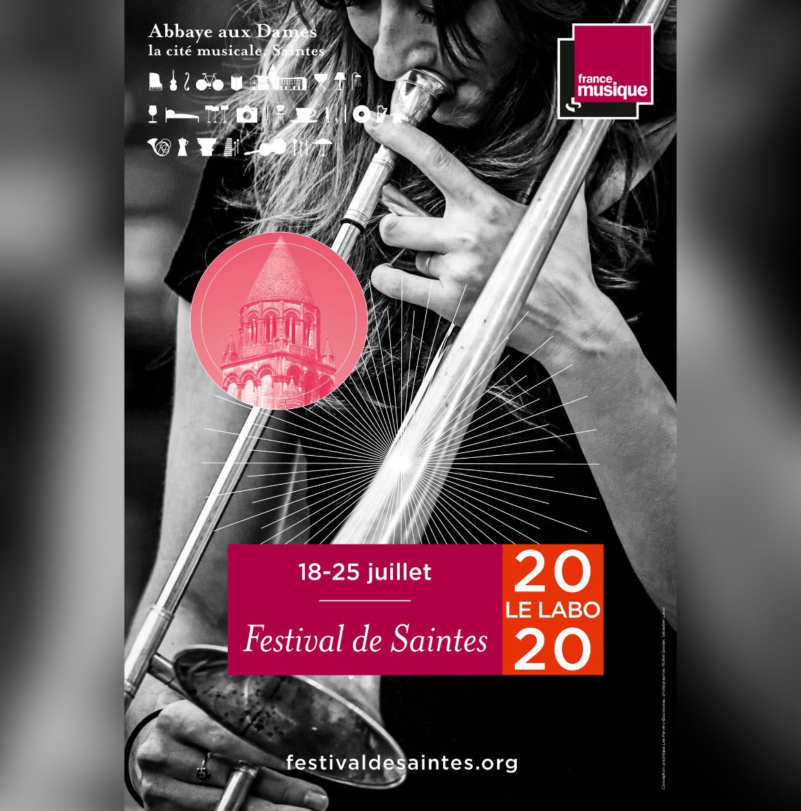 affiche festival de saintes 2020 abbaye aux dames saintes