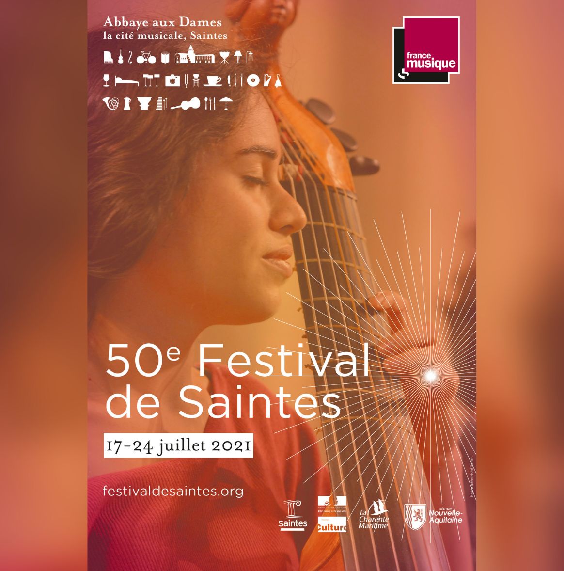 affiche festival de saintes 2021 abbaye aux dames saintes