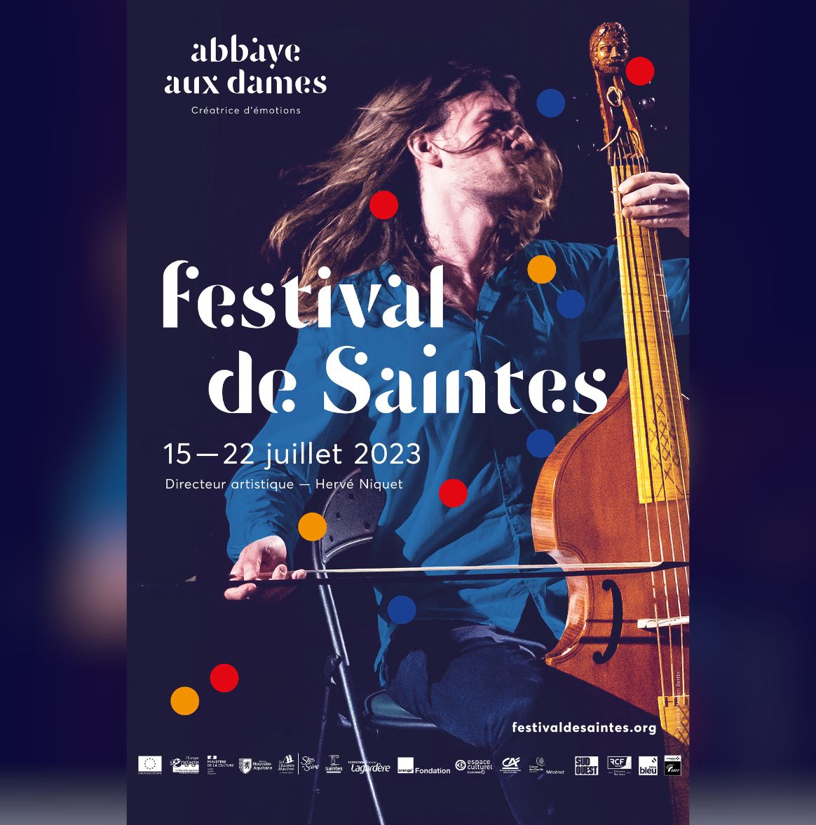 affiche festival de saintes 2023 abbaye aux dames saintes